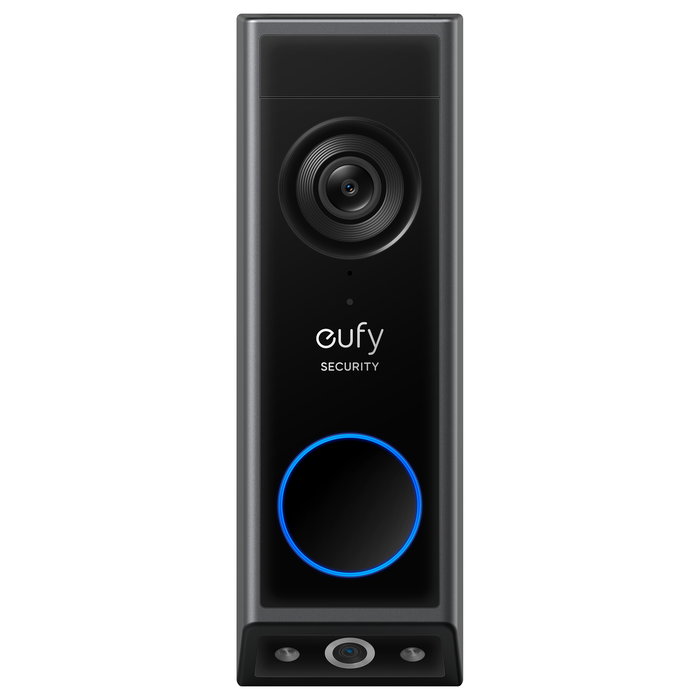 Eufy Video Doorbell E340 - Timbre Vídeo Doble Cámara 2K Full HD, Visión Nocturna Color, Alimentación por Cable o Batería, Exterior, Negro
