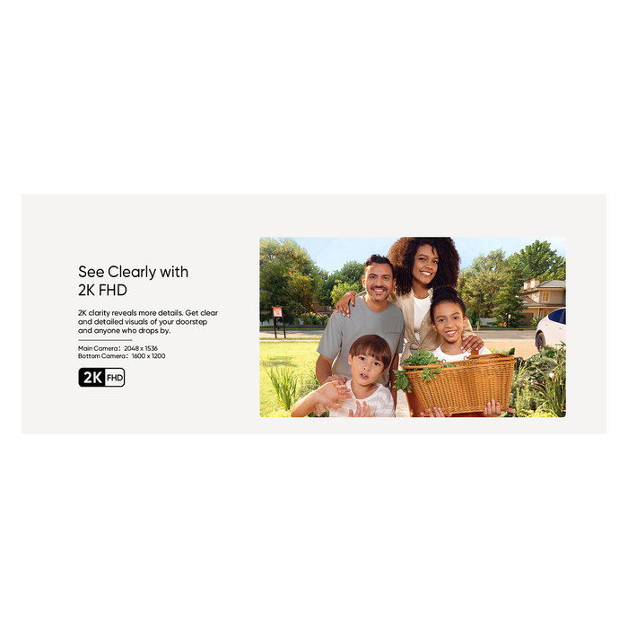 Eufy Video Doorbell E340 - Timbre Vídeo Doble Cámara 2K Full HD, Visión Nocturna Color, Alimentación por Cable o Batería, Exterior, Negro
