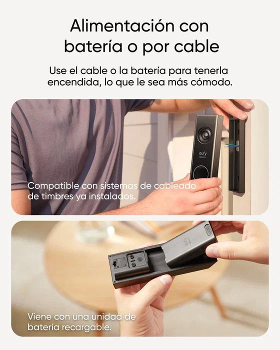 EUFY Video Doorbell E340 con Doble Cámara 2K Full HD EUFY Video Doorbell E340 con Doble Cámara 2K Full HD