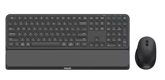Philips SPT6607B Combo de Teclado y Ratón Inalámbrico QWERTZ Alemán Negro Philips SPT6607B Combo de Teclado y Ratón Inalámbrico QWERTZ Alemán Negro