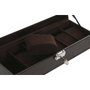 DKD Home Decor Joyero PU MDF 30x10x8 Marrón Oscuro y Beige