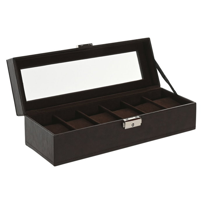 DKD Home Decor Joyero PU MDF 30x10x8 Marrón Oscuro y Beige DKD Home Decor Joyero PU MDF 30x10x8 Marrón Oscuro y Beige