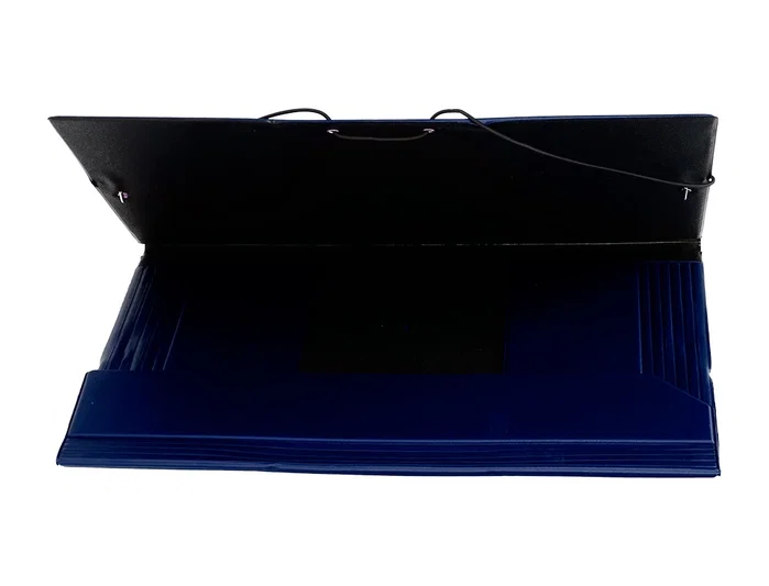 Liderpapel Carpeta de solapas con gomas, azul, tamaño folio