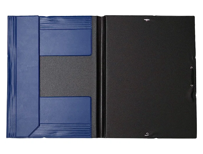 Liderpapel Carpeta de solapas con gomas, azul, tamaño folio