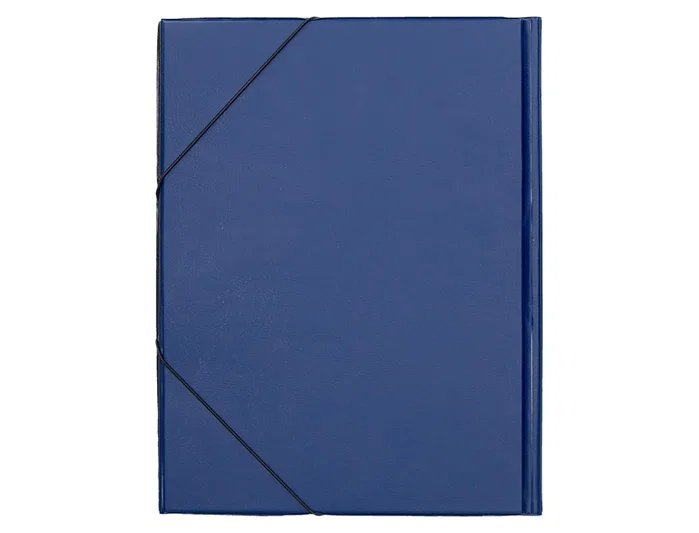 Liderpapel Carpeta de solapas con gomas, azul, tamaño folio