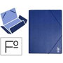 Liderpapel Carpeta de solapas con gomas, azul, tamaño folio