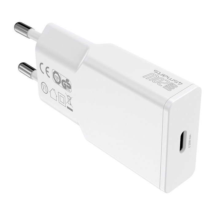 4smarts PDPlug Slim 20W GaN 1C Cargador Rápido USB-C a Lightning Blanco