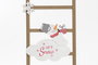 DKD Home Decor Decoración MDF Escalera Natural y Blanco 14x2x45 cm