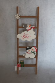 DKD Home Decor Decoración MDF Escalera Natural y Blanco 14x2x45 cm