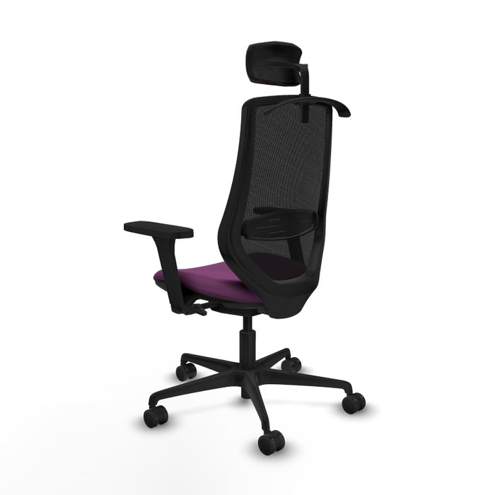 PIQUERAS Y CRESPO Silla de oficina Mardos con mecanismo Sincro/Traslack Morado y Negro