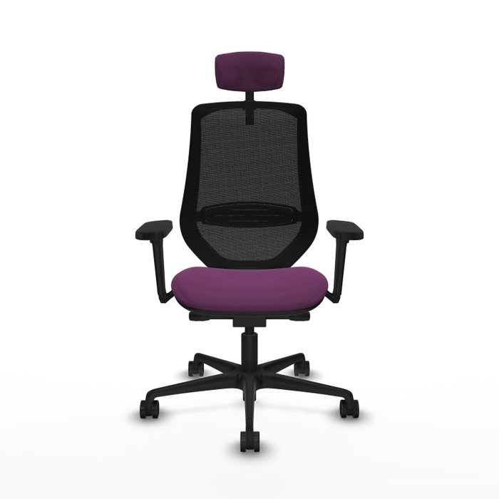 PIQUERAS Y CRESPO Silla de oficina Mardos con mecanismo Sincro/Traslack Morado y Negro