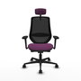 PIQUERAS Y CRESPO Silla de oficina Mardos con mecanismo Sincro/Traslack Morado y Negro