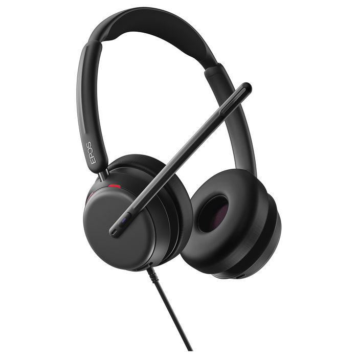 EPOS Impact 860T ANC Auriculares Diadema con Micrófono, Cancelación de Ruido Híbrida, 20-20000 Hz, USB-C, Negro para Oficina/UC, Certificado Microsoft Teams