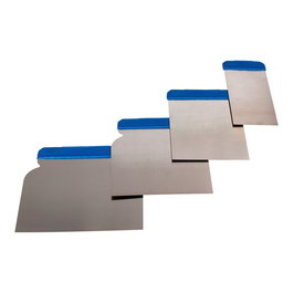 Edm Juego de 4 Espátulas de Carrocero Acero Inoxidable - 5 cm, 8 cm, 10 cm, 12 cm