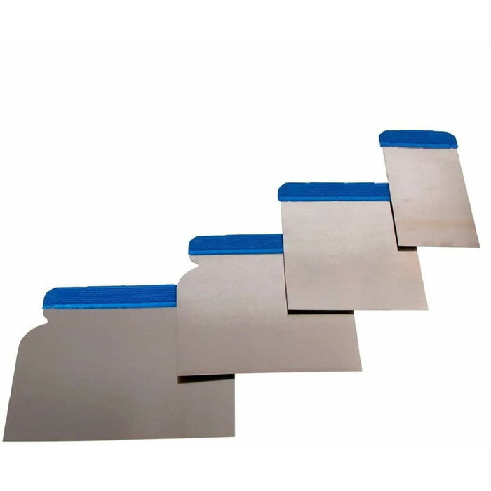 Edm Juego de 4 espátulas de carrocero de acero inoxidable (5, 8, 10 y 12 cm)