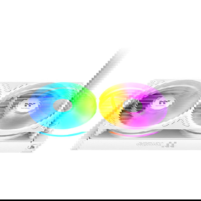 Thermaltake TH240 V3 ARGB Sync AIO Snow Edition - Refrigeración Líquida Todo en Uno de 240 mm con Ventiladores ARGB Sincronizados, Color Blanco