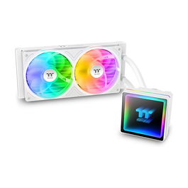 Thermaltake TH240 V3 ARGB Sync AIO Snow Edition - Refrigeración Líquida Todo en Uno de 240 mm con Ventiladores ARGB Sincronizados, Color Blanco