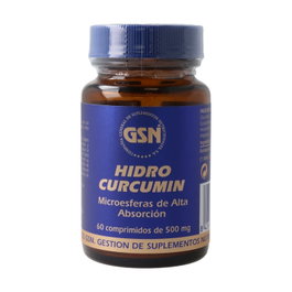GSN Hidro Curcumin 500 mg 60 Comprimidos Cápsulas Curcumina Hidrosoluble