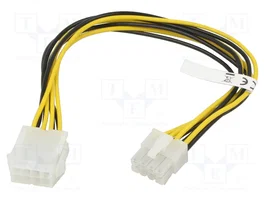 GOOBAY Cable de alimentación EPS 8pin macho a EPS 8pin hembra 0,28m