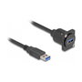 DeLOCK Cable USB Tipo-A macho a Tipo-A hembra 20 m 5 Gbps Negro