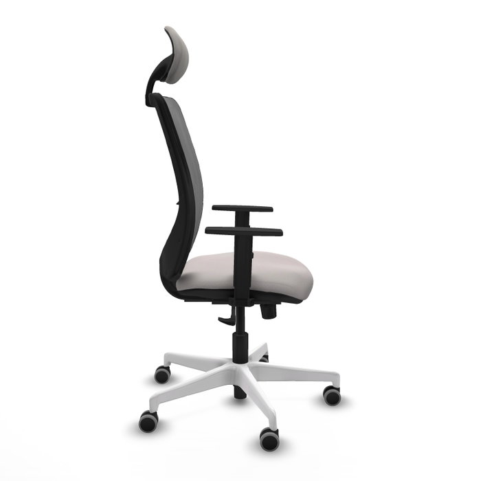 PIQUERAS Y CRESPO Silla de oficina Zulema con mecanismo Sincro, Blanco y Gris PIQUERAS Y CRESPO Silla de oficina Zulema con mecanismo Sincro, Blanco y Gris