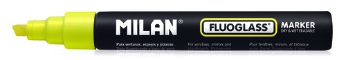 Milan Fluoglass Rotulador Borrable Amarillo Set de 12