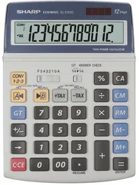 Sharp EL2125C Calculadora Financiera de Escritorio con 12 Dígitos