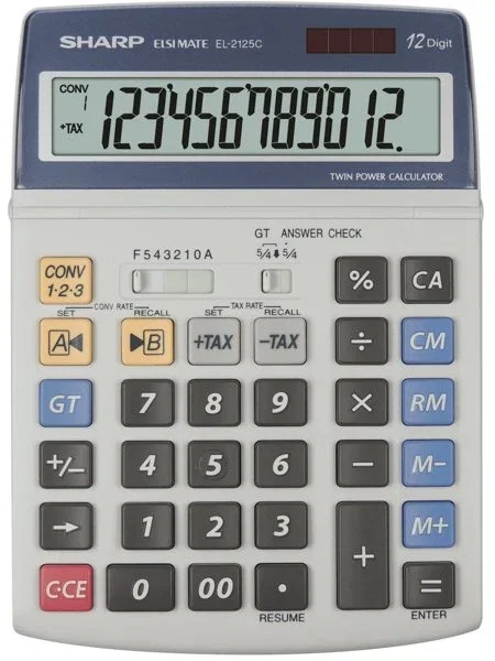 Sharp EL2125C Calculadora Financiera de Escritorio con 12 Dígitos Sharp EL2125C Calculadora Financiera de Escritorio con 12 Dígitos