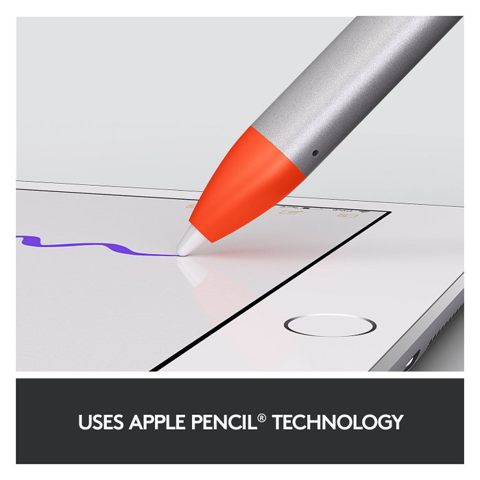Logitech Crayon Lápiz Digital Naranja/Plata Logitech Crayon Lápiz Digital Naranja/Plata