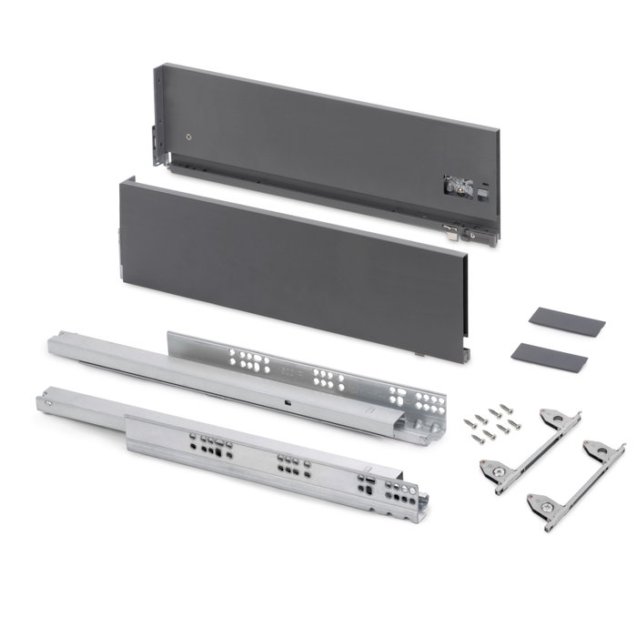 Emuca Kit Cajón Exterior Vertex con Regulación 3D, 400 mm de Profundidad Emuca Kit Cajón Exterior Vertex con Regulación 3D, 400 mm de Profundidad