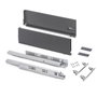 Emuca Kit Cajón Exterior Vertex con Regulación 3D, 400 mm de Profundidad