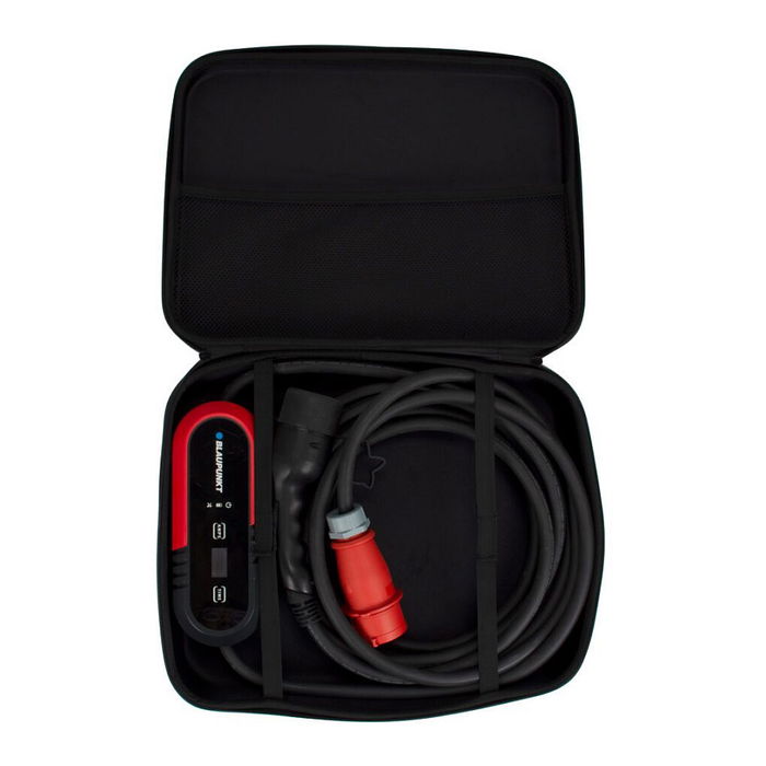 Blaupunkt P3PM2T2 Cargador Móvil para Coche Eléctrico - 3 Fases, Tipo 2, 11 kW, 16 A, Cable 8 m, IP65, Negro