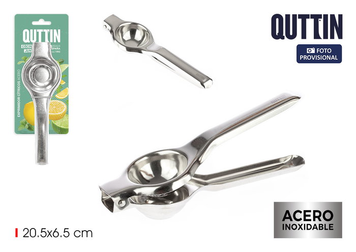 Quttin Exprimidor de Limones de Acero Inoxidable 20.5x6.5 cm (24 Unidades) Quttin Exprimidor de Limones de Acero Inoxidable 20.5x6.5 cm (24 Unidades)