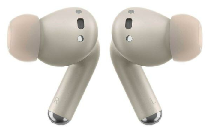 Motorola Moto Buds+ Auriculares Inalámbricos Intraurales con Tecnología Sound by Bose, Cancelación Activa de Ruido, Dolby Atmos, 8h Batería, Carga Rápida, IPX4, Color Arena
