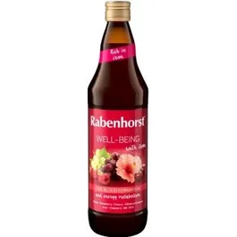 RABENHORST Zumo Well-Being Multifrutas con Hibisco Hierro y Vitaminas 750Ml