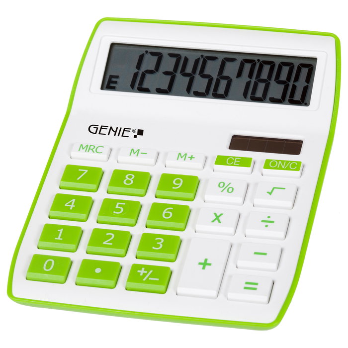 GENIE Calculadora de escritorio 840 G blanco/verde GENIE Calculadora de escritorio 840 G blanco/verde