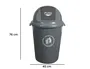 Q-connect Papelera Contenedor Plástico con Tapadera 80L Gris 450x760 mm