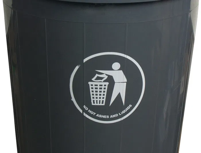 Q-connect Papelera Contenedor Plástico con Tapadera 80L Gris 450x760 mm