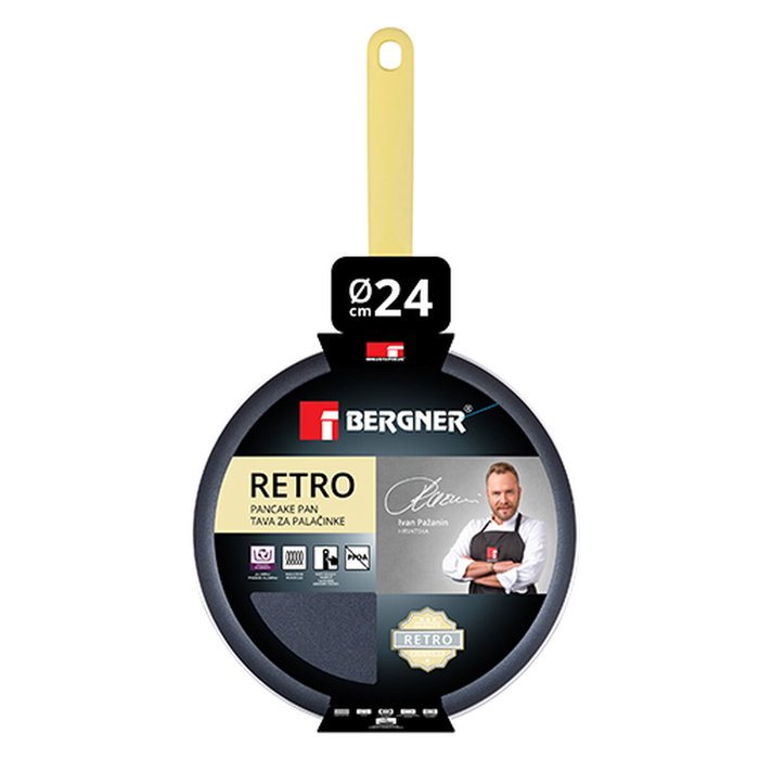 Crepera Bergner Amarillo 24 cm Crepera Bergner Amarillo 24 cm