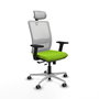 PIQUERAS Y CRESPO Silla de oficina Haches con mecanismo Sincro/Traslack, Pistacho y Blanco