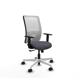PIQUERAS Y CRESPO Silla de oficina Zulema Gris oscuro y Blanco