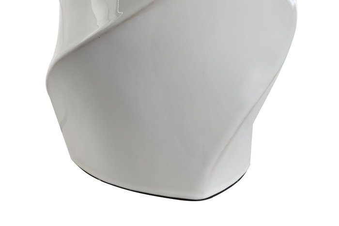DKD Home Decor Lámpara de Sobremesa de Porcelana Espiral Blanca DKD Home Decor Lámpara de Sobremesa de Porcelana Espiral Blanca