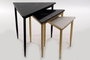 DKD Home Decor Set de 3 Mesitas Auxiliares Mesda de Mármol y Metal