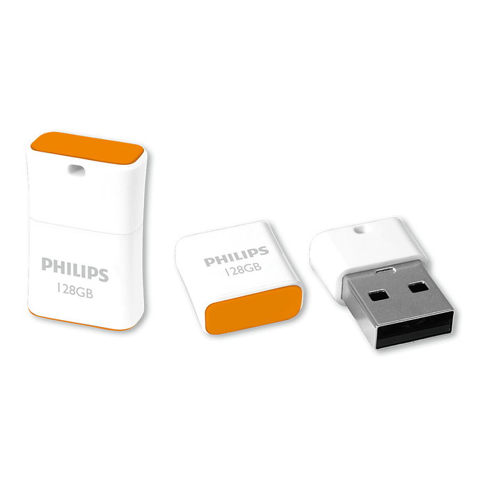 Philips STICK USB 2.0 128GB Pico Edition Sunrise Orange Naranja Blanco