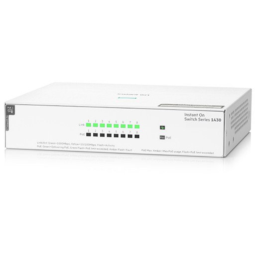HP Aruba Instant On 1430 8G Class4 PoE 64W Switch HP Aruba Instant On 1430 8G Class4 PoE 64W Switch