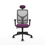 PIQUERAS Y CRESPO Silla de oficina Motilla con mecanismo Sincro/Traslack, Morado y Gris