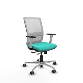 PIQUERAS Y CRESPO Silla de oficina Haches Turquesa y Blanco