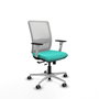 PIQUERAS Y CRESPO Silla de oficina Haches Turquesa y Blanco