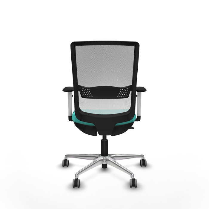 PIQUERAS Y CRESPO Silla de oficina Haches Turquesa y Blanco