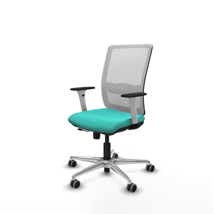 PIQUERAS Y CRESPO Silla de oficina Haches Turquesa y Blanco